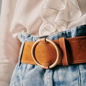 Sezane TINA Belt, Color Caramel